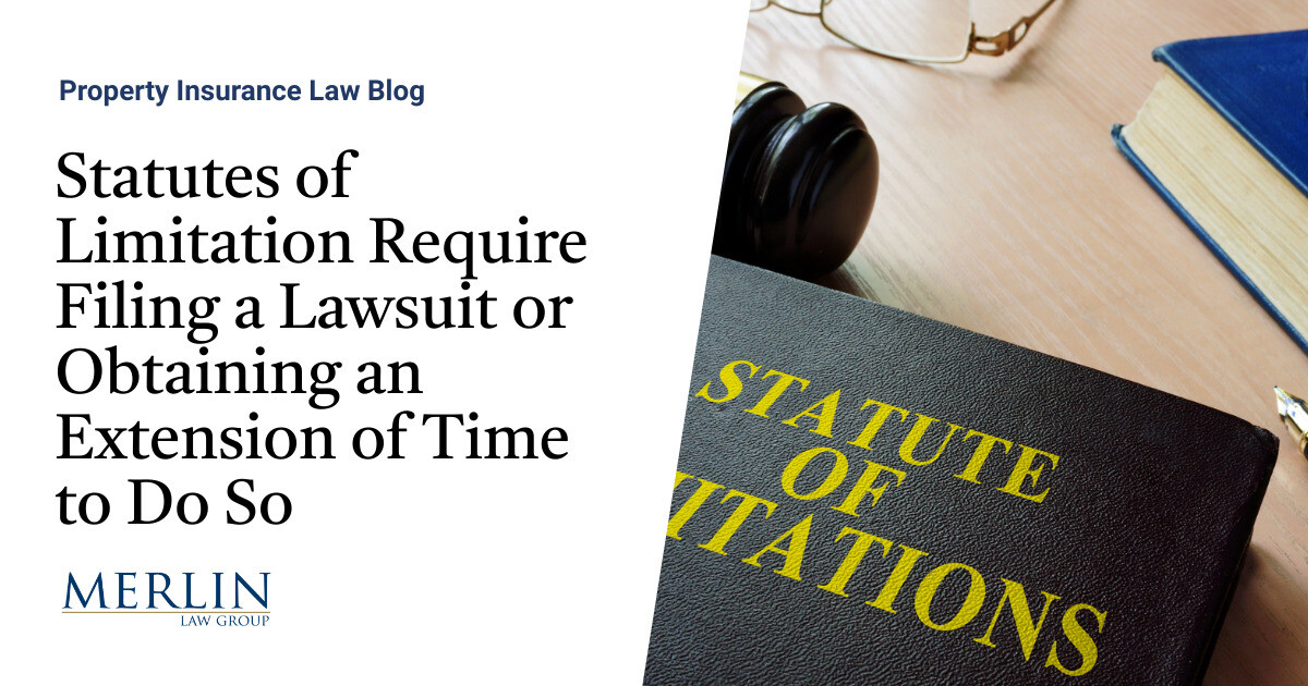 Statutes of Limitation Require Filing a Lawsuit or Obtaining an