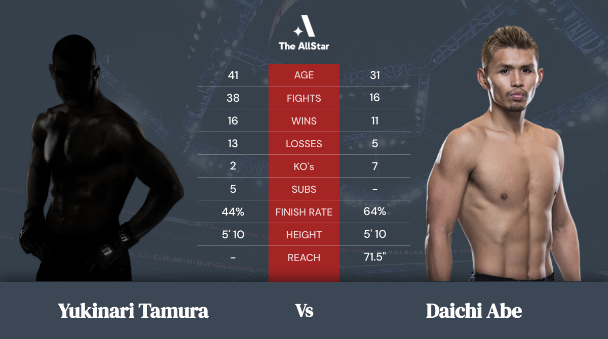 Tale of the tape: Yukinari Tamura vs Daichi Abe