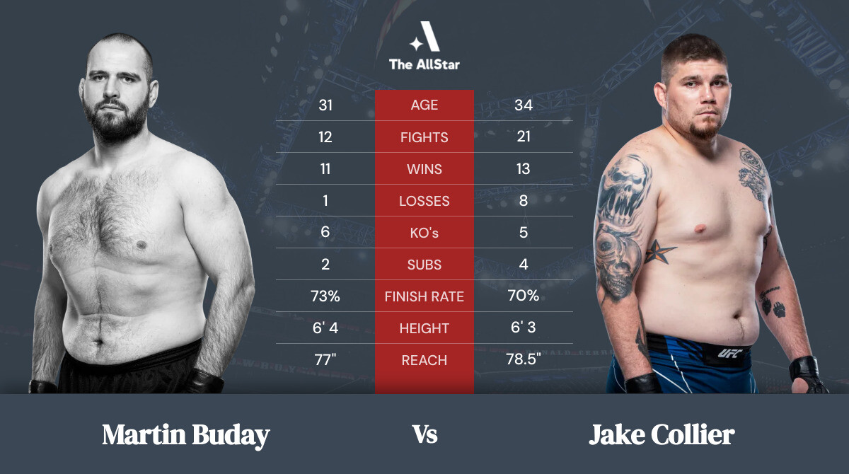 Tale of the tape: Martin Buday vs Jake Collier