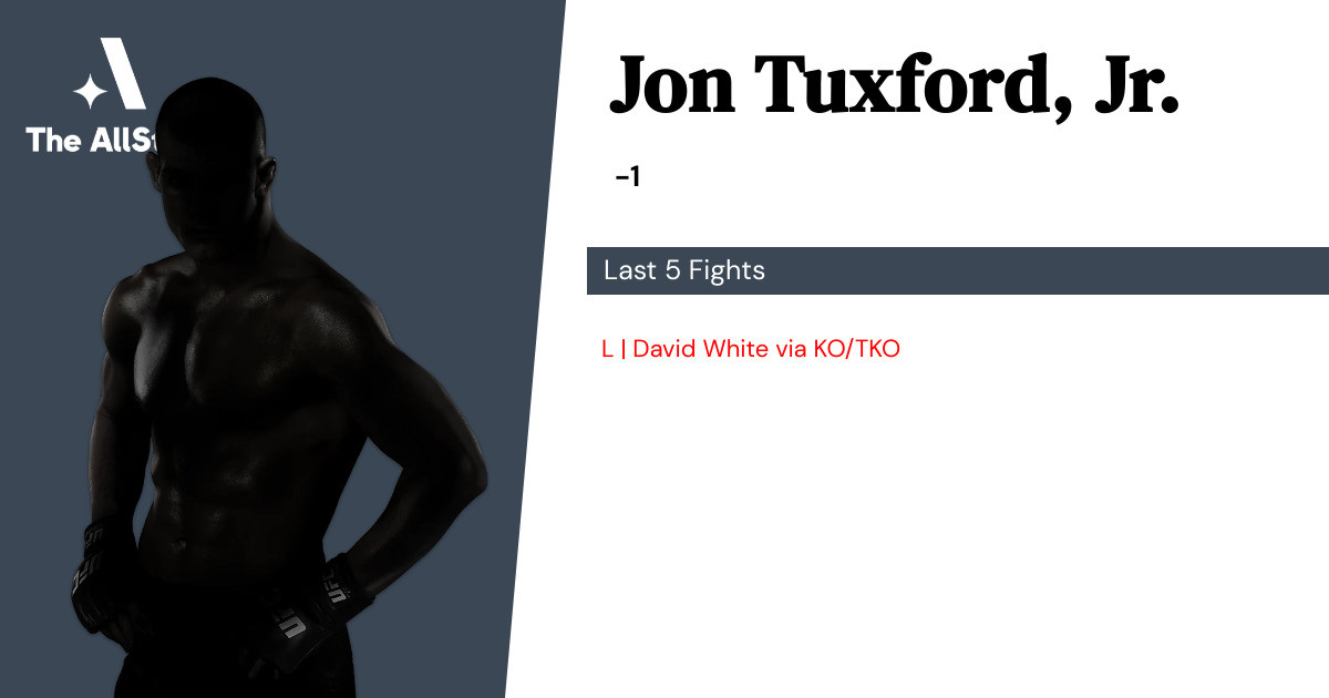 Recent form for Jon Tuxford, Jr.