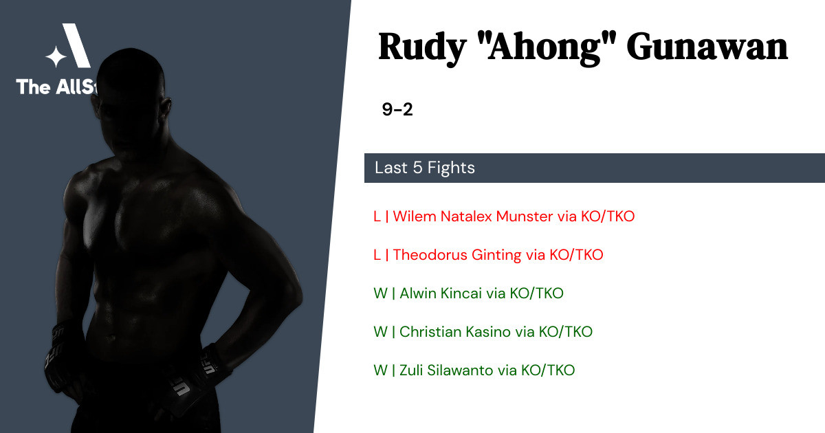 Recent form for Rudy Gunawan